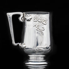 Load image into Gallery viewer, A Wonderful Art Nouveau Solid Silver Mug - Edwardian 1903 - Artisan Antiques