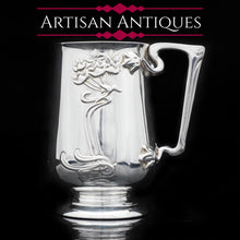 Load image into Gallery viewer, A Wonderful Art Nouveau Solid Silver Mug - Edwardian 1903 - Artisan Antiques
