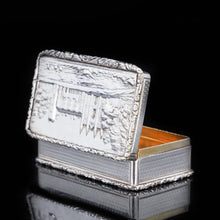 Load image into Gallery viewer, A Solid Silver "Castle Top" Snuff Box of Newstead Abbey - Taylor & Perry 1835 - Artisan Antiques