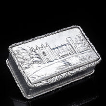 Load image into Gallery viewer, A Solid Silver "Castle Top" Snuff Box of Newstead Abbey - Taylor & Perry 1835 - Artisan Antiques