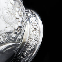 Load image into Gallery viewer, A Large Solid Silver Fruit/Punch Bowl with Chased Motifs - Barraclough & Sons 1904 - Artisan Antiques