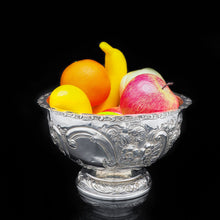 Load image into Gallery viewer, A Large Solid Silver Fruit/Punch Bowl with Chased Motifs - Barraclough & Sons 1904 - Artisan Antiques