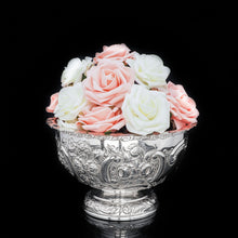 Load image into Gallery viewer, A Large Solid Silver Fruit/Punch Bowl with Chased Motifs - Barraclough & Sons 1904 - Artisan Antiques