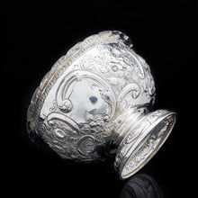 Load image into Gallery viewer, A Large Solid Silver Fruit/Punch Bowl with Chased Motifs - Barraclough & Sons 1904 - Artisan Antiques