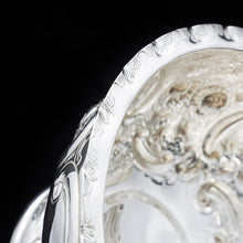 Load image into Gallery viewer, A Large Solid Silver Fruit/Punch Bowl with Chased Motifs - Barraclough & Sons 1904 - Artisan Antiques