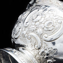 Load image into Gallery viewer, A Large Solid Silver Fruit/Punch Bowl with Chased Motifs - Barraclough & Sons 1904 - Artisan Antiques