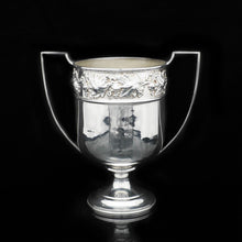 Load image into Gallery viewer, A Superb Antique Solid Silver Two-Handled Cup/Trophy with Grape Vines - Martin Hall & Co 1908 - Artisan Antiques