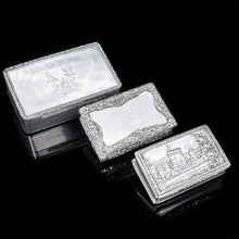 Load image into Gallery viewer, RESERVED - A Georgian Windsor "Castle Top" Solid Silver Snuff Box - Taylor & Perry 1836 - Artisan Antiques