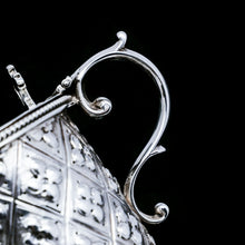 Load image into Gallery viewer, Antique Victorian Solid Silver Mustard/Condiment Pot with Abercorn Design - Alexander Macrae 1866 - Artisan Antiques