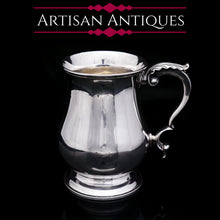 Load image into Gallery viewer, Antique Victorian Solid Silver Tankard Baluster Shaped - Henry William Curry 1870 - Artisan Antiques