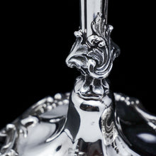 Load image into Gallery viewer, Antique Pair of Solid Silver Victorian Candlesticks - Henry Wilkinson & Co 1848 - Artisan Antiques