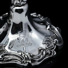 Load image into Gallery viewer, Antique Pair of Solid Silver Victorian Candlesticks - Henry Wilkinson & Co 1848 - Artisan Antiques