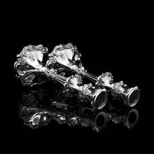 Load image into Gallery viewer, Antique Pair of Solid Silver Victorian Candlesticks - Henry Wilkinson & Co 1848 - Artisan Antiques