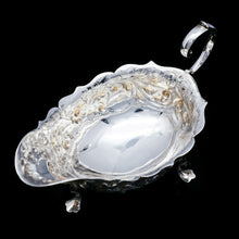 Load image into Gallery viewer, Antique Victorian Solid Silver Chased Sauce Boat - Horace Woodward & Co Ltd 1897 - Artisan Antiques