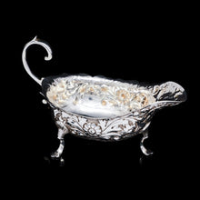 Load image into Gallery viewer, Antique Victorian Solid Silver Chased Sauce Boat - Horace Woodward & Co Ltd 1897 - Artisan Antiques