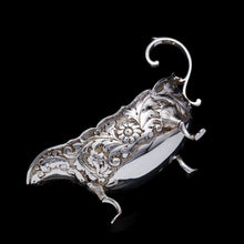 Load image into Gallery viewer, Antique Victorian Solid Silver Chased Sauce Boat - Horace Woodward & Co Ltd 1897 - Artisan Antiques