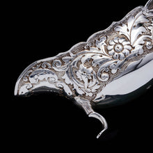 Load image into Gallery viewer, Antique Victorian Solid Silver Chased Sauce Boat - Horace Woodward & Co Ltd 1897 - Artisan Antiques