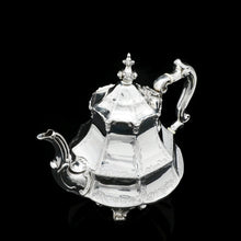 Load image into Gallery viewer, A Victorian Solid Silver Teapot with Engraved Panels - John & George Angell 1846 - Artisan Antiques
