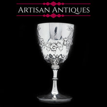 Load image into Gallery viewer, A Splendid Victorian Solid Silver Wine Goblet/Cup - Richards & Brown 1869 - Artisan Antiques