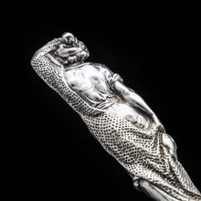 Load image into Gallery viewer, An Extremely Rare Pair of Figural Solid Silver Fish Servers - Francis Higgins 1882 - Artisan Antiques