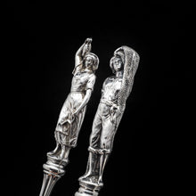 Load image into Gallery viewer, An Extremely Rare Pair of Figural Solid Silver Fish Servers - Francis Higgins 1882 - Artisan Antiques
