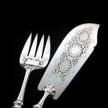 Load image into Gallery viewer, An Extremely Rare Pair of Figural Solid Silver Fish Servers - Francis Higgins 1882 - Artisan Antiques