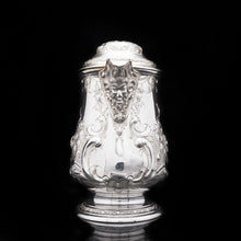 Load image into Gallery viewer, Large Solid Silver Flagon/Tankard with Victorian Chased Motifs - Martin Hall & Co, 1862 - Artisan Antiques