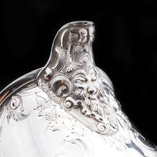 Load image into Gallery viewer, Large Solid Silver Flagon/Tankard with Victorian Chased Motifs - Martin Hall & Co, 1862 - Artisan Antiques