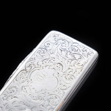 Load image into Gallery viewer, Victorian Solid Silver Snuff Box with Acanthus Chasing - Owen & Boon 1856 - Artisan Antiques