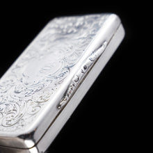 Load image into Gallery viewer, Victorian Solid Silver Snuff Box with Acanthus Chasing - Owen & Boon 1856 - Artisan Antiques