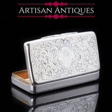 Load image into Gallery viewer, Victorian Solid Silver Snuff Box with Acanthus Chasing - Owen & Boon 1856 - Artisan Antiques