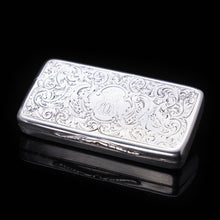 Load image into Gallery viewer, Victorian Solid Silver Snuff Box with Acanthus Chasing - Owen & Boon 1856 - Artisan Antiques
