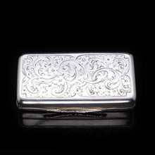 Load image into Gallery viewer, Victorian Solid Silver Snuff Box with Acanthus Chasing - Owen & Boon 1856 - Artisan Antiques