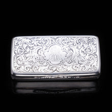 Load image into Gallery viewer, Victorian Solid Silver Snuff Box with Acanthus Chasing - Owen & Boon 1856 - Artisan Antiques