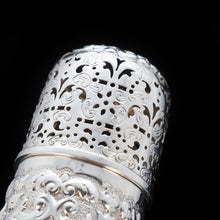 Load image into Gallery viewer, A Victorian Solid Silver Chased Sugar Caster/Shaker - Horace Woodward & Co 1888 - Artisan Antiques