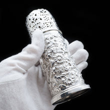 Load image into Gallery viewer, A Victorian Solid Silver Chased Sugar Caster/Shaker - Horace Woodward & Co 1888 - Artisan Antiques