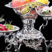 Load image into Gallery viewer, Magnificent Victorian Solid Silver Epergne by Carrington & Co - Royal Court Suppliers - Artisan Antiques