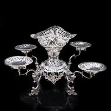 Load image into Gallery viewer, Magnificent Victorian Solid Silver Epergne by Carrington & Co - Royal Court Suppliers - Artisan Antiques