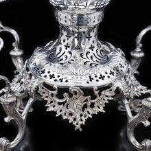 Load image into Gallery viewer, Magnificent Victorian Solid Silver Epergne by Carrington & Co - Royal Court Suppliers - Artisan Antiques