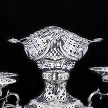 Load image into Gallery viewer, Magnificent Victorian Solid Silver Epergne by Carrington & Co - Royal Court Suppliers - Artisan Antiques