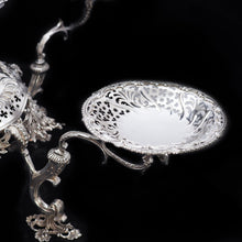Load image into Gallery viewer, Magnificent Victorian Solid Silver Epergne by Carrington & Co - Royal Court Suppliers - Artisan Antiques