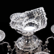 Load image into Gallery viewer, Magnificent Victorian Solid Silver Epergne by Carrington & Co - Royal Court Suppliers - Artisan Antiques
