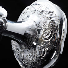 Load image into Gallery viewer, An Enormous & Rare Pair of Solid Silver Goblets/Cups with Ornate Chased Motifs - James Beebe 1861 - Artisan Antiques