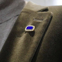 Load image into Gallery viewer, Antique Victorian 15K Gold Brooch Blue Enamel & Seed Pearl
