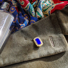 Load image into Gallery viewer, Antique Victorian 15K Gold Brooch Blue Enamel & Seed Pearl