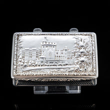 Load image into Gallery viewer, RESERVED - A Georgian Windsor "Castle Top" Solid Silver Snuff Box - Taylor & Perry 1836 - Artisan Antiques