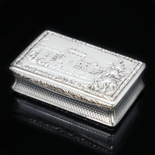 Load image into Gallery viewer, RESERVED - A Georgian Windsor "Castle Top" Solid Silver Snuff Box - Taylor & Perry 1836 - Artisan Antiques