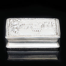 Load image into Gallery viewer, RESERVED - A Georgian Windsor "Castle Top" Solid Silver Snuff Box - Taylor & Perry 1836 - Artisan Antiques