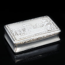 Load image into Gallery viewer, RESERVED - A Georgian Windsor "Castle Top" Solid Silver Snuff Box - Taylor & Perry 1836 - Artisan Antiques