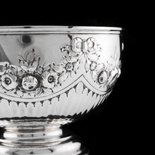 Load image into Gallery viewer, Antique Solid Silver Bowl with Victorian Decorations - Charles Stuart Harris 1895